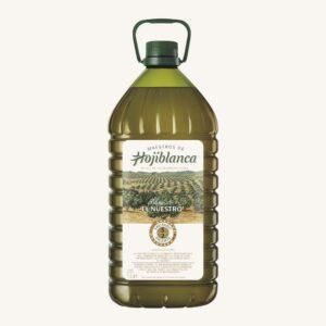 Maestros de Hojiblanca Extra Vierge Olijfolie, Blend Nummer 1 El Nuestro (coupage), karaf van 5 liter
