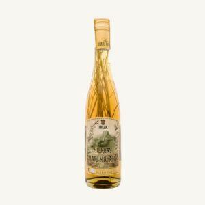 Ambachtelijke Ibizan Kruidenlikeur (Licor de Hierbas Ibicencas) met kruidentakken, IGP van Ibiza, fles 70cl