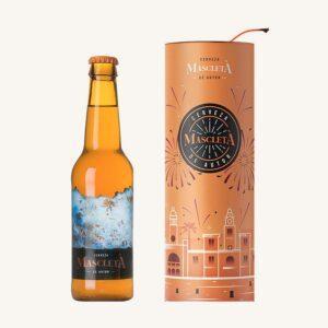 Mascletà biologisch ambachtelijk bier (cerveza de autor), Pale Ale, uit Valencia, met blik en fles.