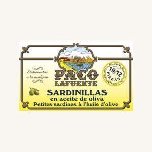Kleine sardines in olijfolie (Sardinillas en aceite de oliva), blik met 10-12 stuks