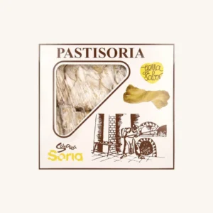 Ambachtelijke Bladerdeegbogen met poedersuiker (Lazos de hojaldre con azúcar glasé), van Soria, 450g