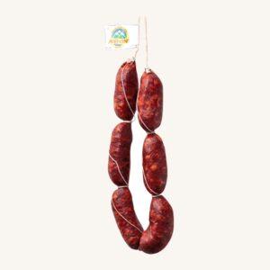 Chorizo Almeriense picante (pikant), eerste kwaliteit (primera calidad), uit Andalusië, Ristra