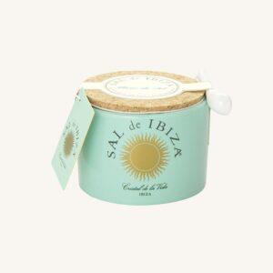 Gourmetzout, het originele Fleur de Sel, uit Ibiza, in een potje.