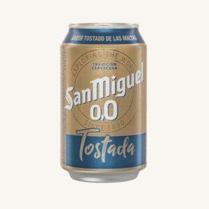 San Miguel 0,0 Getoast bier (Cerveza Tostada), alcoholvrij, uit Malaga, blik