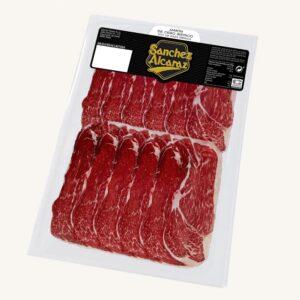 Ibérico (50%) de cebo ham (jamón), white label, uit Salamanca of Extremadura, voorgesneden