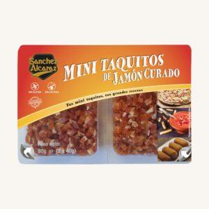 Taquitos van gedroogde Serrano-ham (in kleine blokjes gesneden)