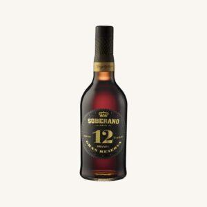 Soberano 12 Gran Reserva, Aged Brandy in American Oak Casks, Brandy de Jerez, uit Andalusië, fles