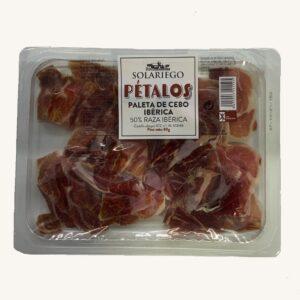 Pétalos (extra dun) - Paleta (schouderham) de cebo Ibérico (50%), voorgesneden