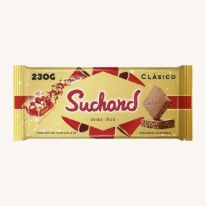 Klassieke nougat van melkchocolade met gepofte rijst (Turrón de Chocolate con Leche), tablet