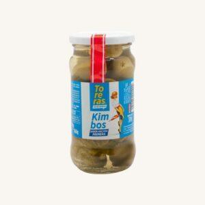 Augurk / augurk gevulde Gordal-olijven (aceitunas gordal con pepinillos), ansjovissmaak, pot