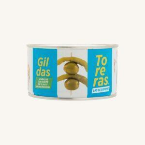 Gildas - Chilipepers met olijven gevuld met ansjovis, in olijfolie, blik