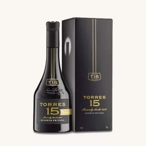 Torres 15 cognac Imperial, Reserva Privada, Solera-methode, Brandy de Penedès, uit Catalonië, fles