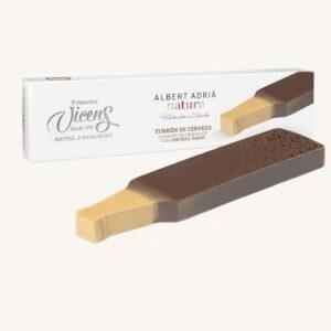 Torrons Vicens Biernougat - Albert Adrià natura (turrón / torró de Cerveza), kistje