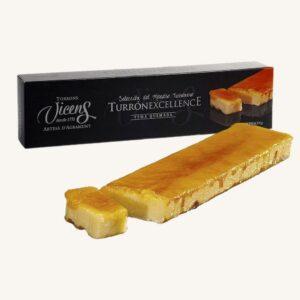 Torrons Vicens Burnt Egg Yolk Nougat (turrón / torró de Yema Quemada), Excellence-lijn, doos
