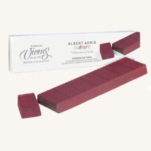 Torrons Vicens Cabernet Sauvignon Rode Wijn nougat - Albert Adrià natura (turrón / torró de vino), kist