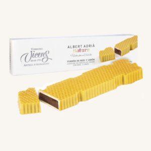 Torrons Vicens Honing met citroennoga - Albert Adrià natura (turrón / torró de miel con limón), kistje