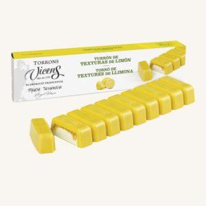 Torrons Vicens Lemon Textures Nougat (turrón / torró de textures de limón), doosje