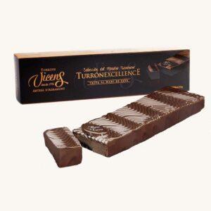 Torrons Vicens Truffel met Marc de cava-likeur nougat (turrón / torró de trufa al Marc de Cava), Excellence-lijn, doos