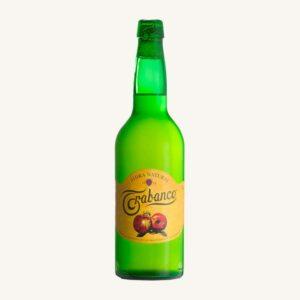 Traditionele natuurlijke cider uit Asturië, in een fles.
