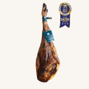 Eikelgevoerde 100% Ibéricoham (Jamón) Pata Negra - black label, uit Jabugo, 6 - 7 kg