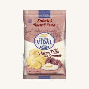Aardappelchips met gebakken eieren en ham (patatas fritas sabor huevo frito con jamón), zak
