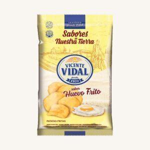 Aardappelchips met gebakken-ei-smaak, uit Navarra, zak