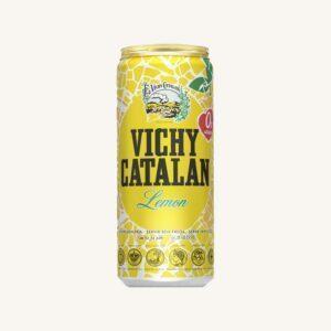 Bruisend natuurlijk mineraalwater met citroensmaak, suikervrij, uit Catalonië, in blik
