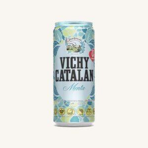 Bruisend mineraalwater met muntsmaak, suikervrij, uit Catalonië, in blik