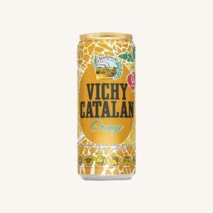 Bruisend natuurlijk mineraalwater met sinaasappelsmaak, suikervrij, uit Catalonië, in blik