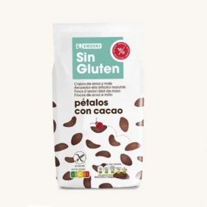 Glutenvrije chocoladebloemblaadjes granen (Pétalos de chocolade sin gluten), zak