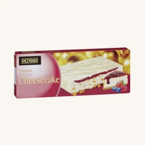 Hacendado Cheesecake nougat (turrón), uit Alicante, bar